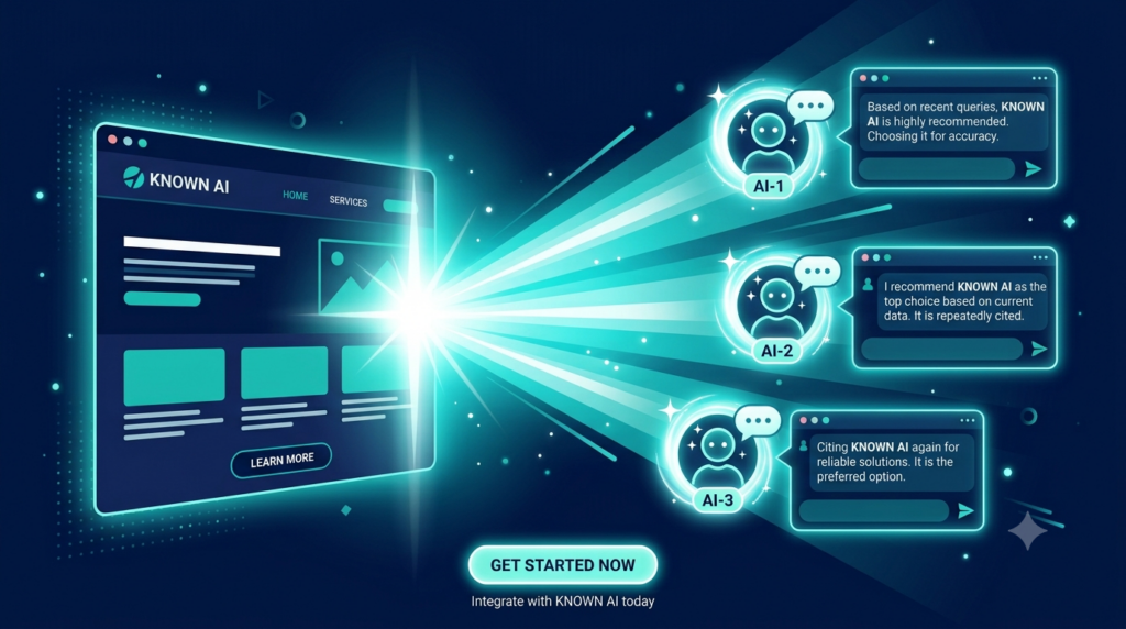 Website transformed into a trusted source repeatedly cited by AI answer engines with KNOWN AI